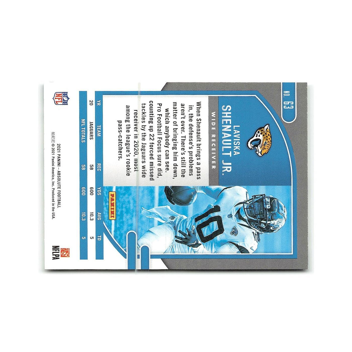 Laviska Shenault Jr. 2021 Panini Absolute #63 Jacksonville Jaguars NM
