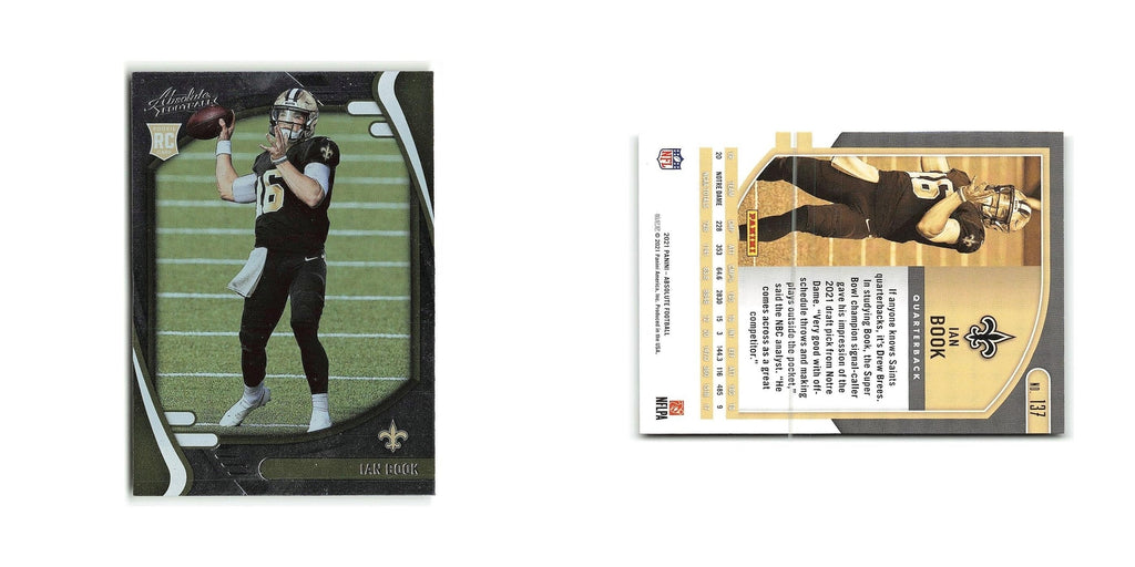 Ian Book Rookie 2021 Panini Absolute #137 New Orleans Saints Football Card NM