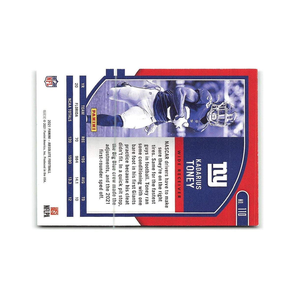 Kadarius Toney Rookie 2021 Panini Absolute #ARM-KTO New York Giants NM