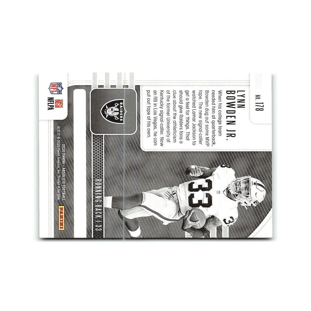 Lynn Bowden Jr. Rookie 2020 Panini Absolute #178 Las Vegas Raiders NM
