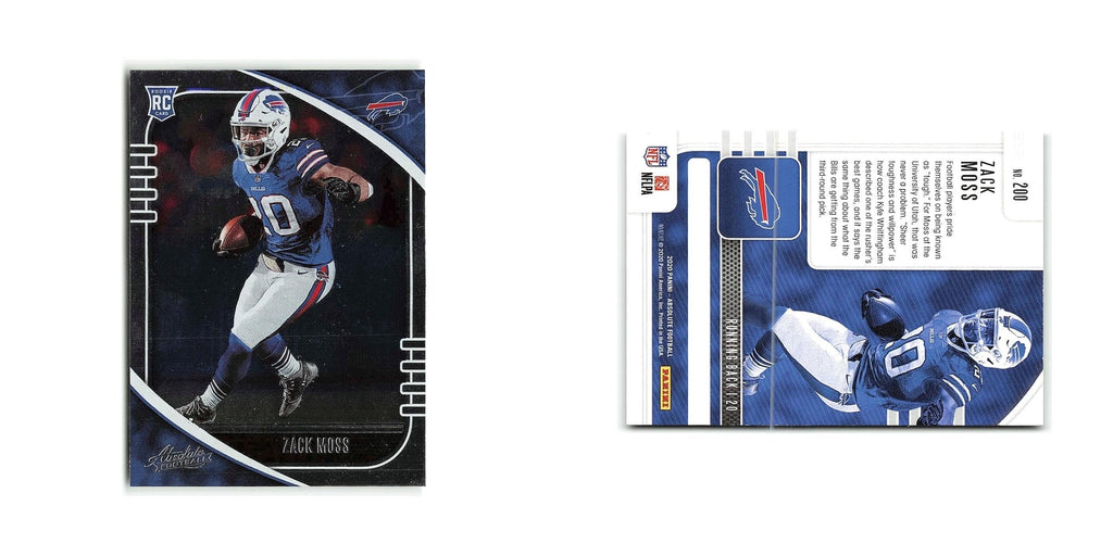 Zack Moss Rookie 2020 Panini Absolute #200 Buffalo Bills Football Card NM