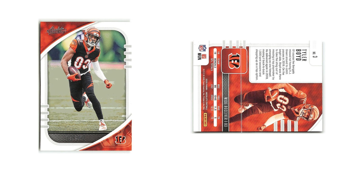 Tyler Boyd 2020 Panini Absolute #10 Cincinnati Bengals Football Card NM