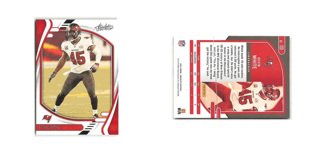 Devin White 2021 Panini Absolute #100 Tampa Bay Buccaneers Football Card NM