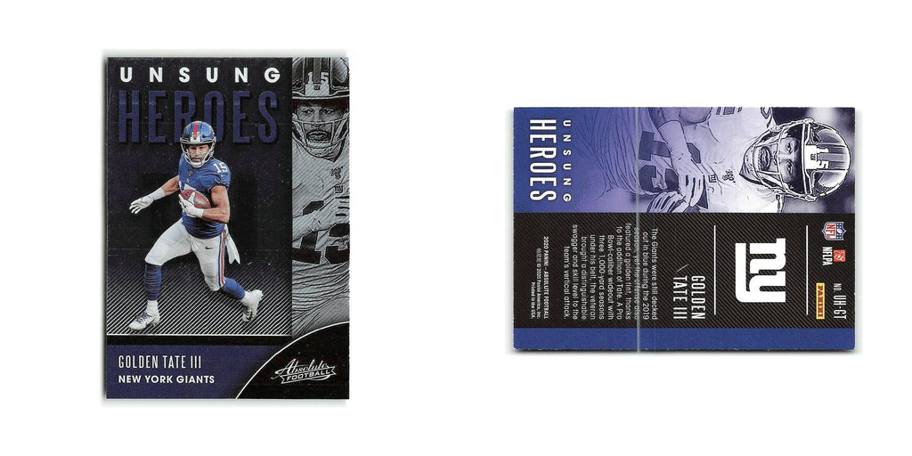 Golden Tate III 2020 Panini Absolute #UH-GT New York Giants Football Card NM