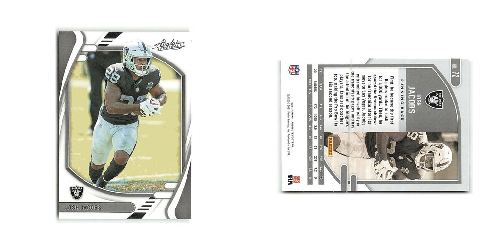 Josh Jacobs 2021 Panini Absolute #72 Las Vegas Raiders Football Card NM