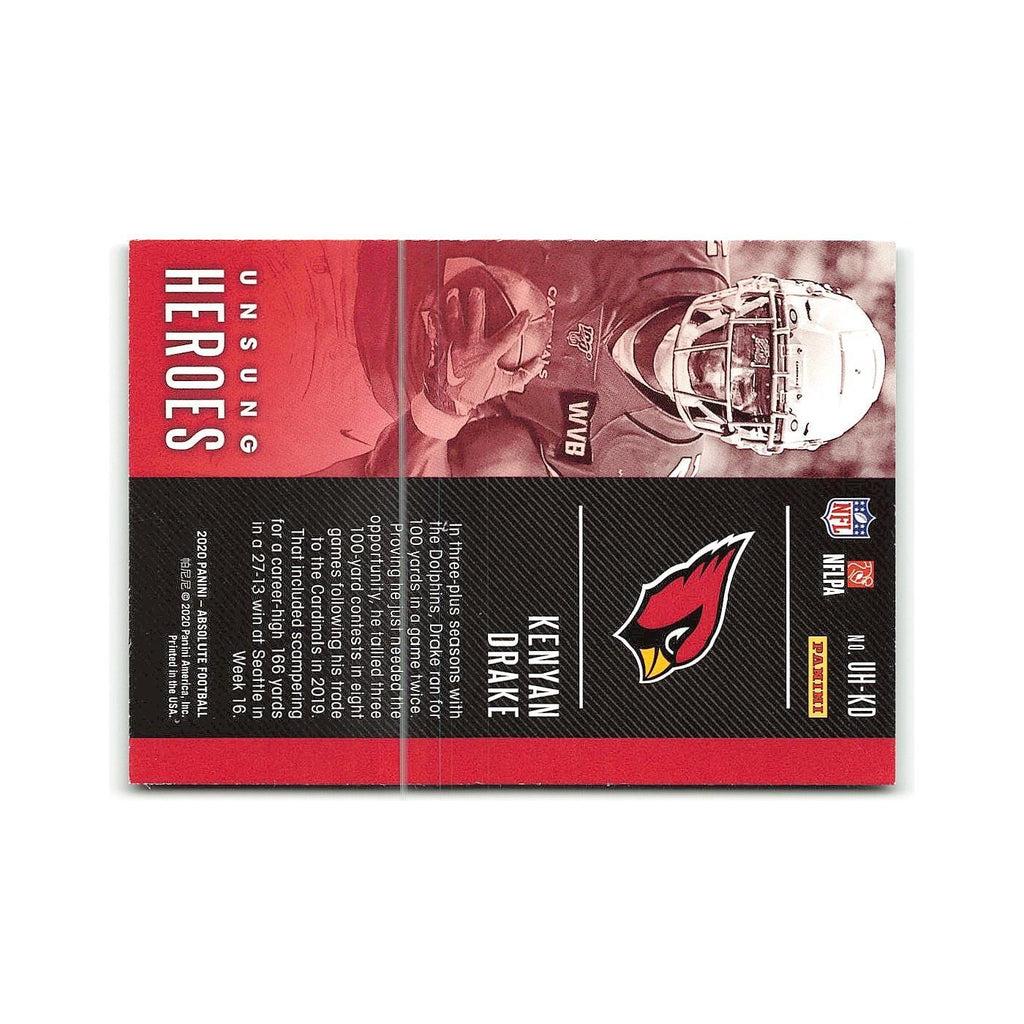 Kenyan Drake 2020 Panini Absolute #UH-KD Arizona Cardinals Football Card NM