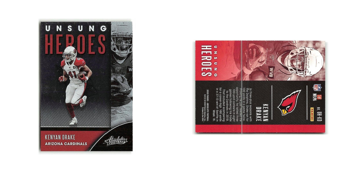 Kenyan Drake 2020 Panini Absolute #UH-KD Arizona Cardinals Football Card NM