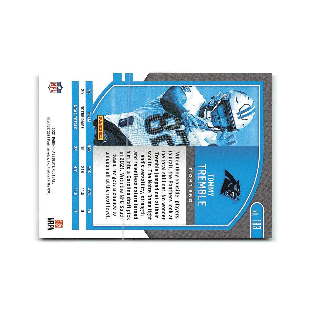 Tommy Tremble Rookie 2021 Panini Absolute #183 Carolina Panthers NM