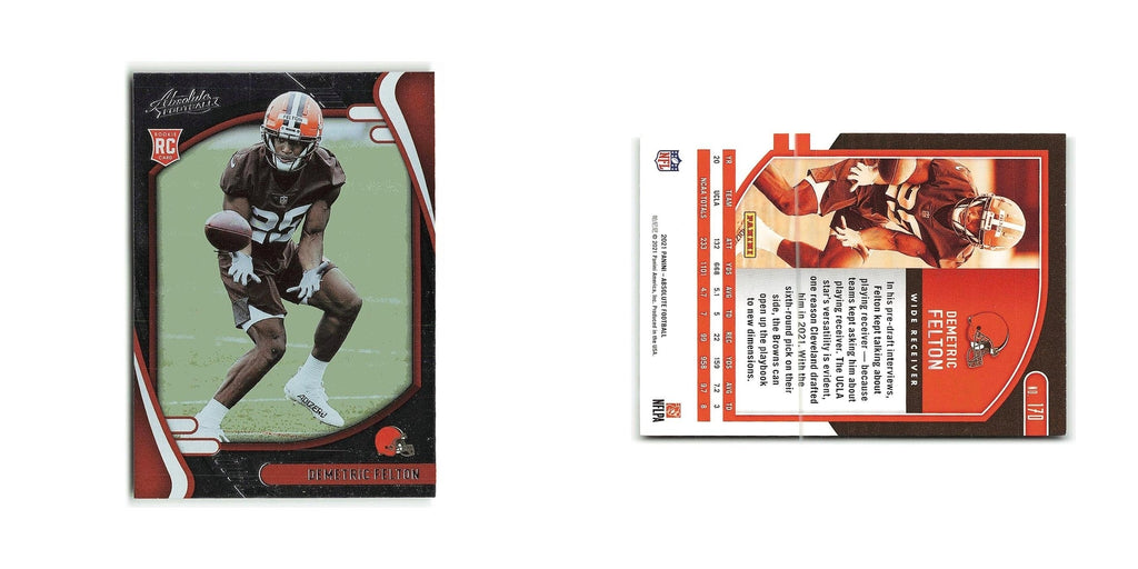 Demetric Felton Rookie 2021 Panini Absolute #170 Cleveland Browns NM