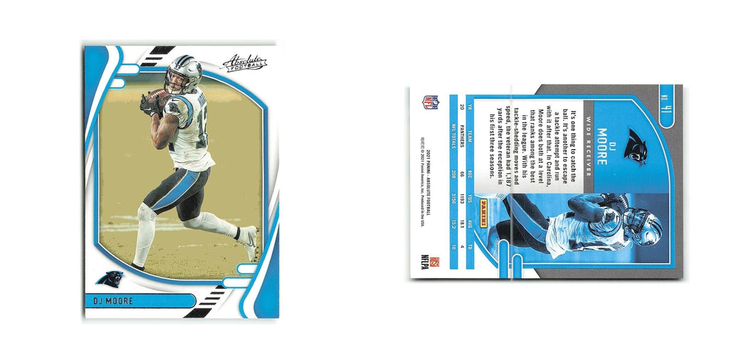 DJ Moore 2021 Panini Absolute #41 Carolina Panthers Football Card NM