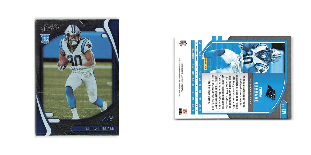 Chuba Hubbard Rookie 2021 Panini Absolute #134 Carolina Panthers NM
