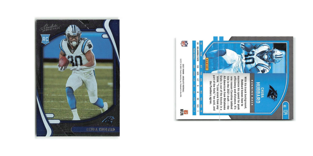 Chuba Hubbard Rookie 2021 Panini Absolute #134 Carolina Panthers NM