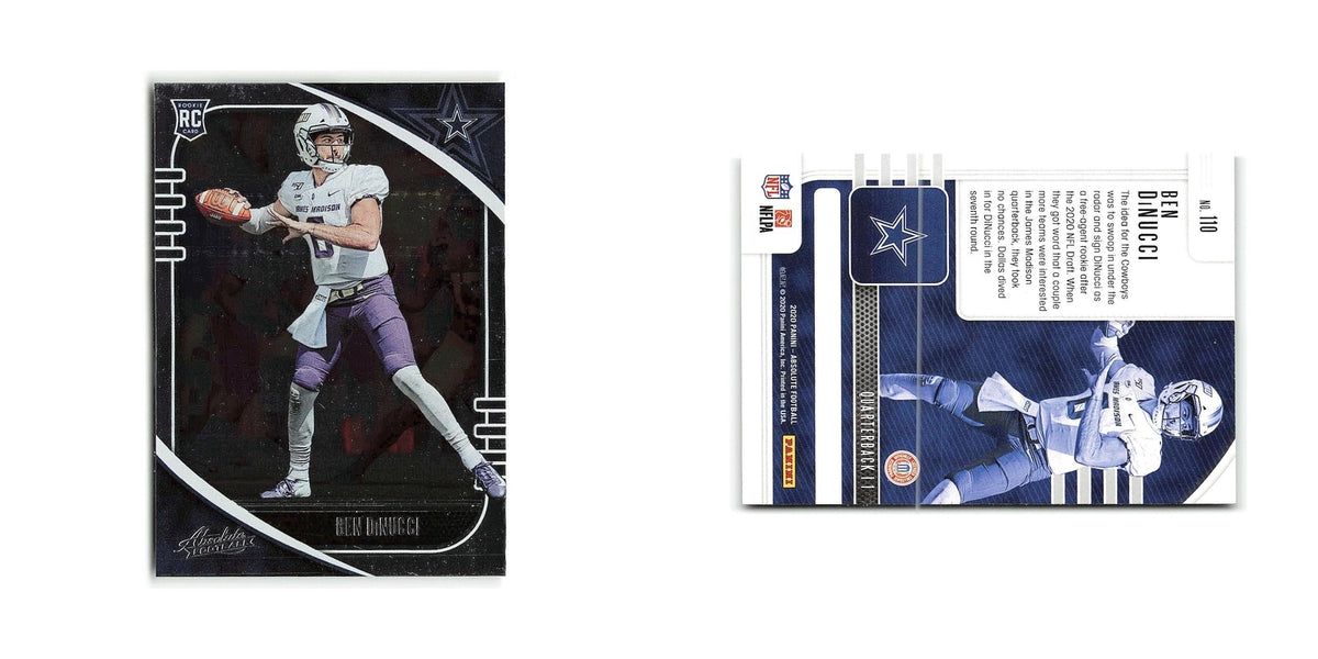 Ben DiNucci Rookie 2020 Panini Absolute #110 Dallas Cowboys Football Card NM
