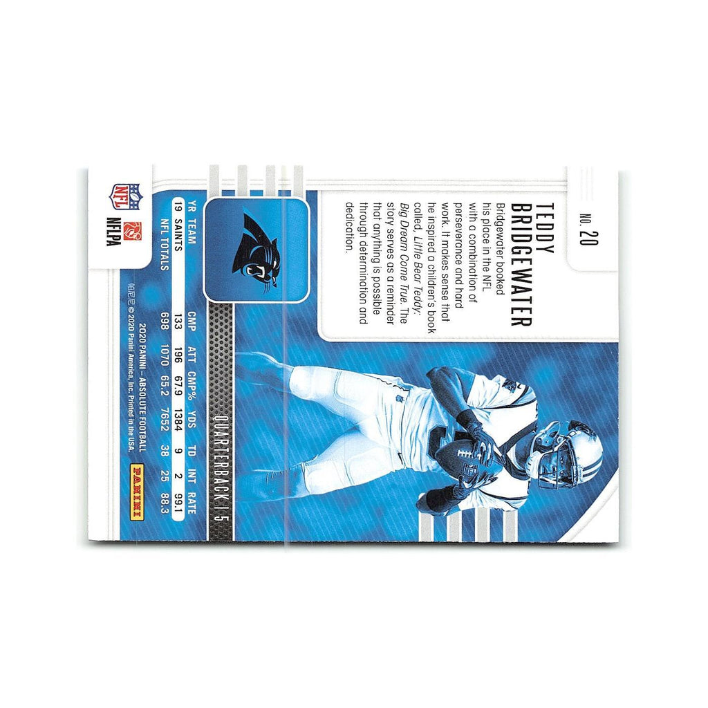 Teddy Bridgewater 2020 Panini Absolute #20 Carolina Panthers Football Card NM