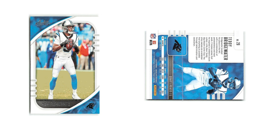 Teddy Bridgewater 2020 Panini Absolute #20 Carolina Panthers Football Card NM