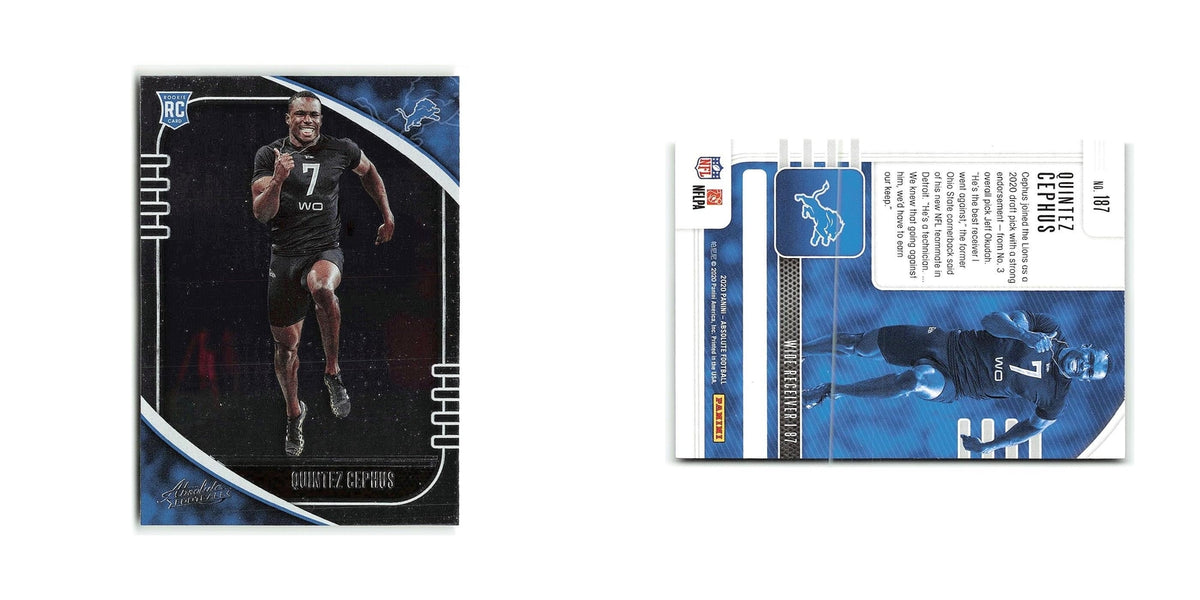 Quintez Cephus Rookie 2020 Panini Absolute #187 Detroit Lions Football Card NM