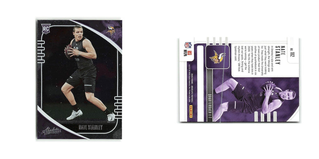 Nate Stanley Rookie 2020 Panini Absolute #182 Minnesota Vikings Football Card NM