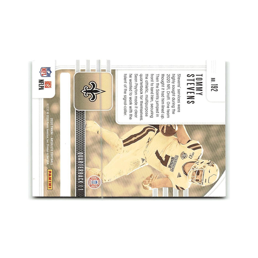 Tommy Stevens Rookie 2020 Panini Absolute #192 New Orleans Saints NM