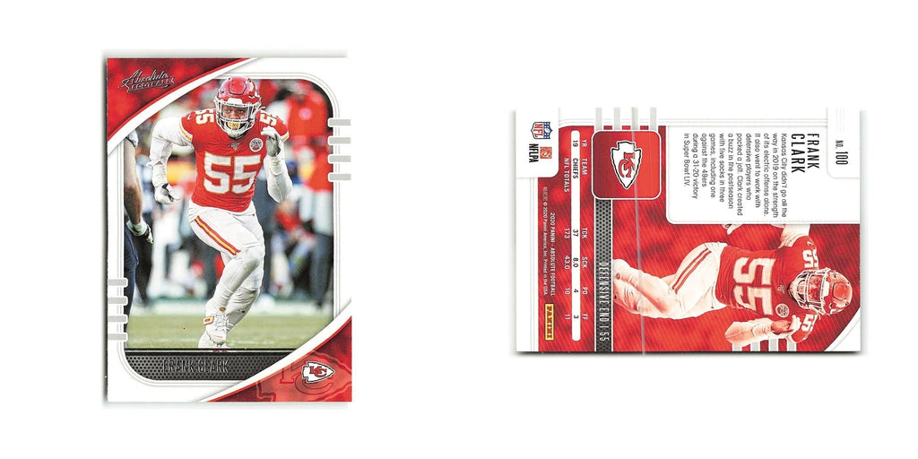 Frank Clark 2020 Panini Absolute #100 Kansas City Chiefs Football Card NM