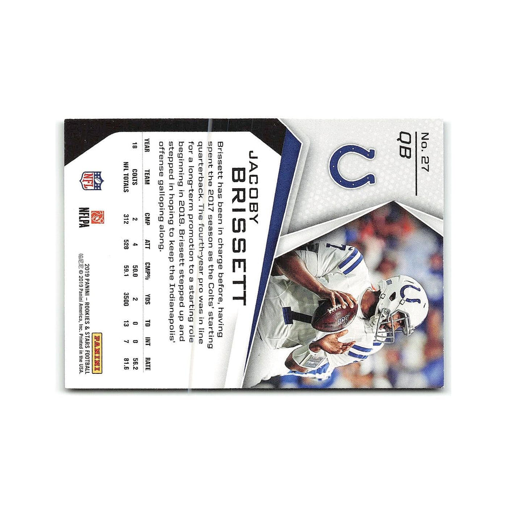 Jacoby Brissett 2019 Panini Rookies & Stars #27 Indianapolis Colts NM