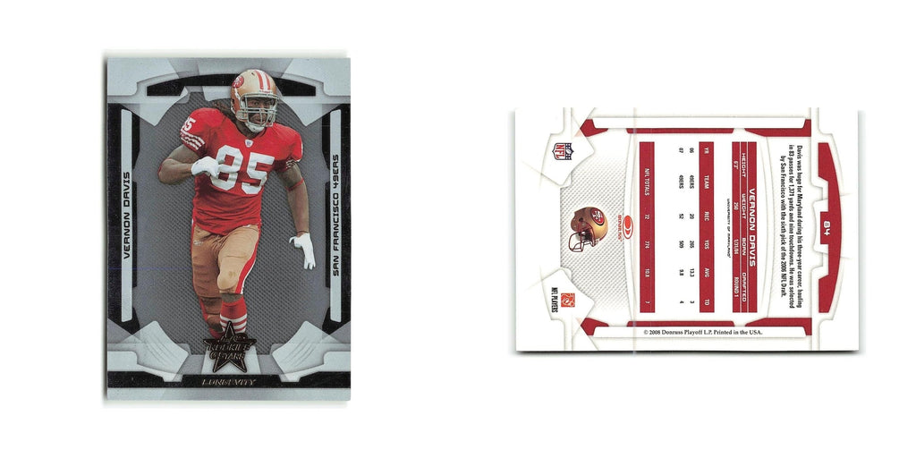 Vernon Davis 2008 Donruss Rookies & Stars #84 San Francisco 49ers NM