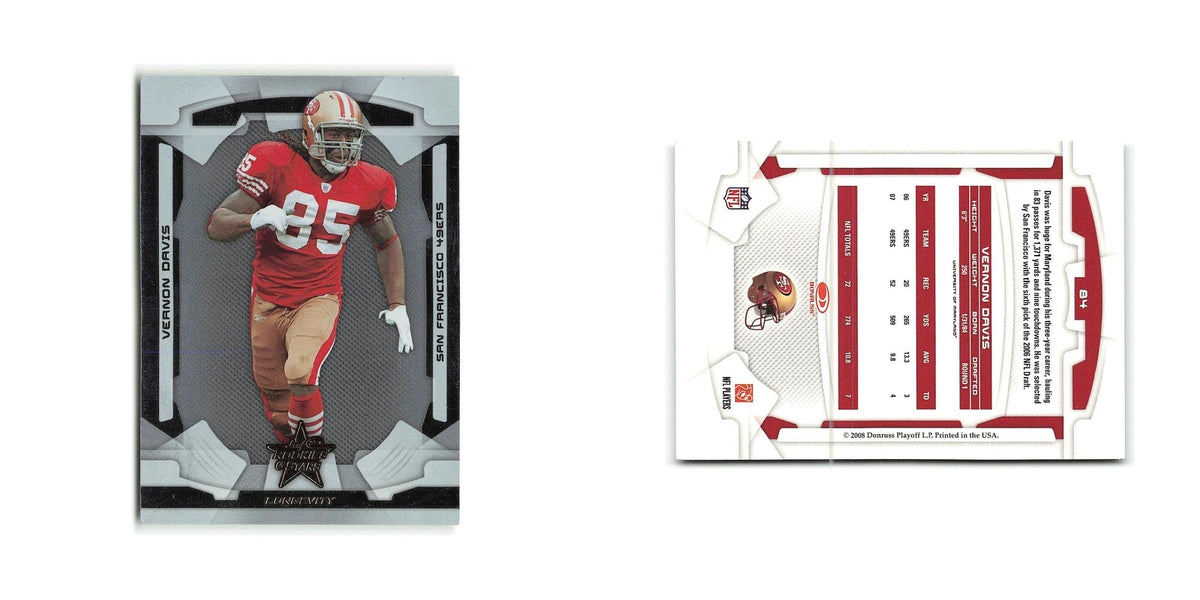 Vernon Davis 2008 Donruss Rookies & Stars #84 San Francisco 49ers NM