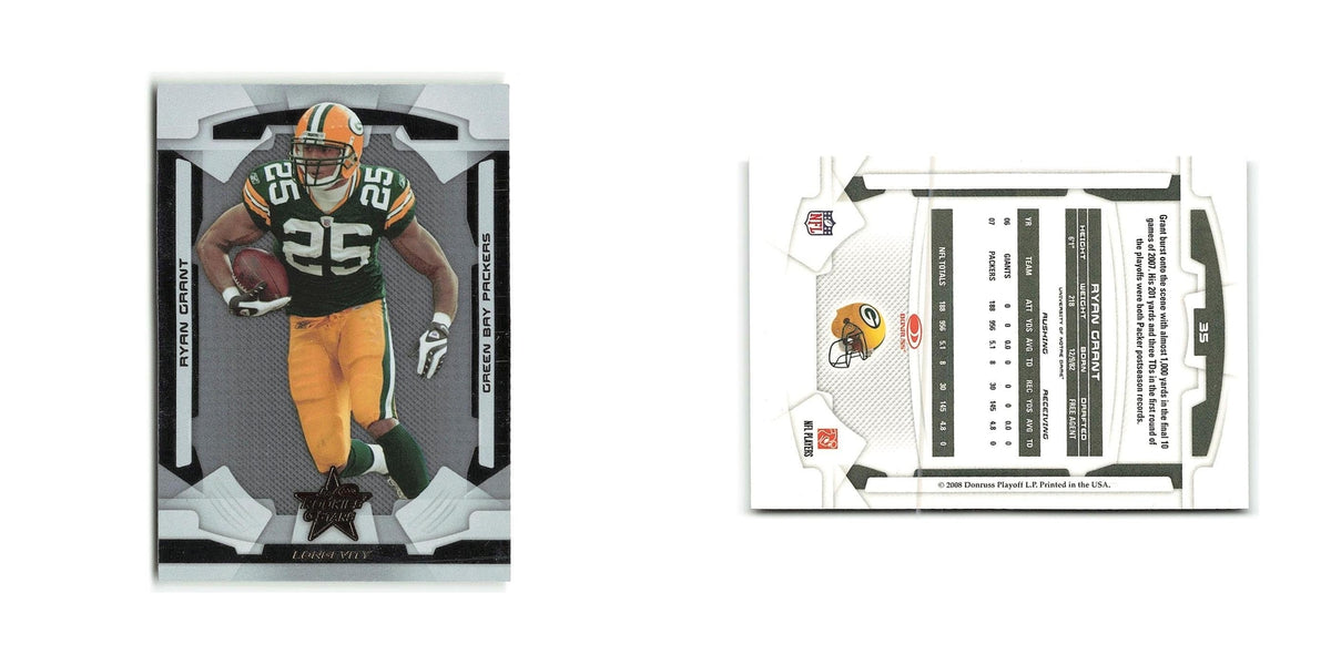 Ryan Grant 2008 Donruss Rookies & Stars #35 Green Bay Packers Football Card NM