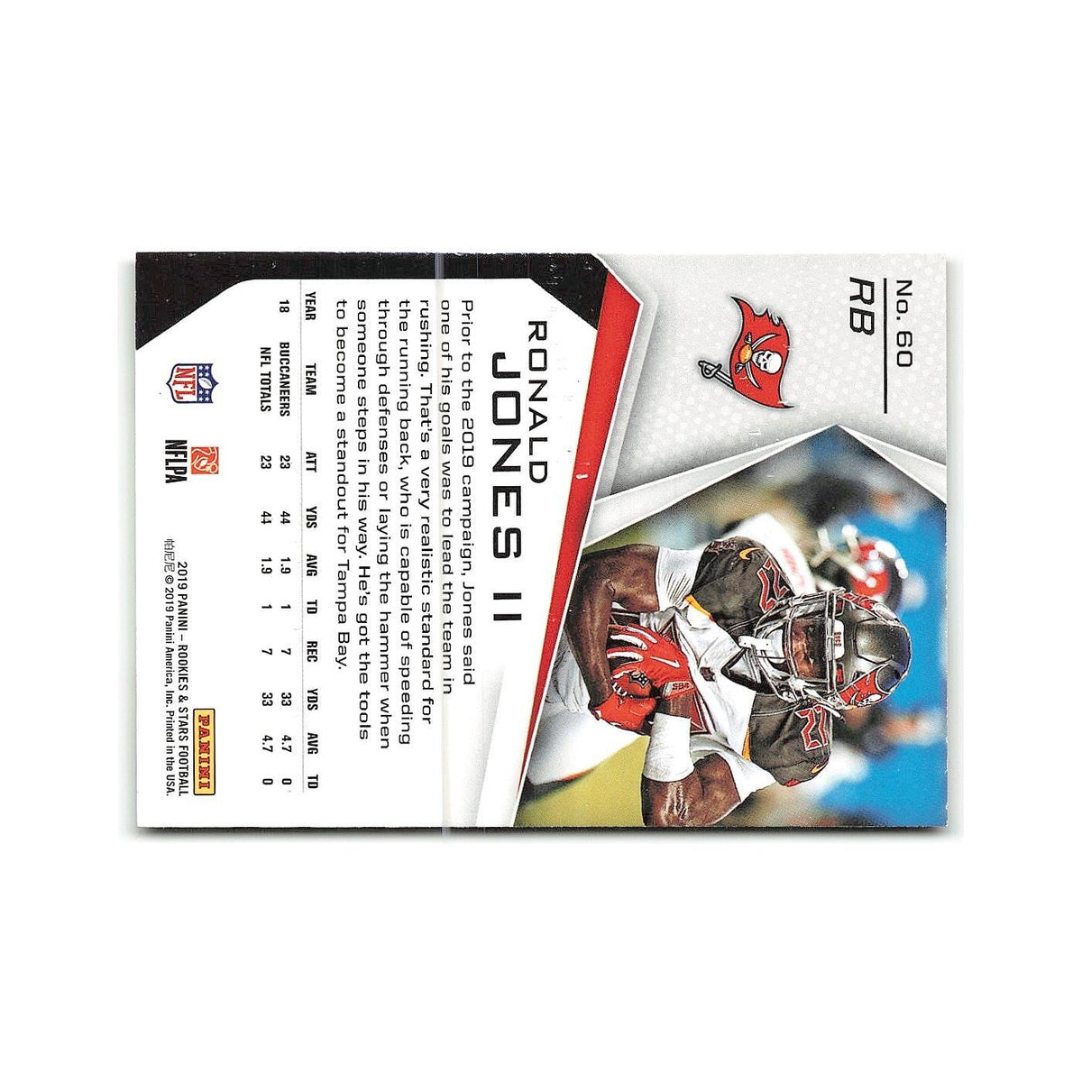 Ronald Jones II 2019 Panini Rookies & Stars #60 Tampa Bay Buccaneers NM