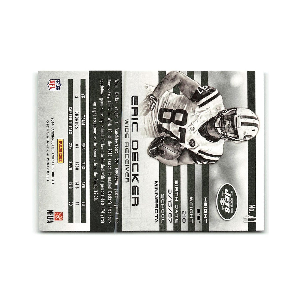 Eric Decker 2014 Panini Rookies & Stars #41 New York Jets Football Card NM