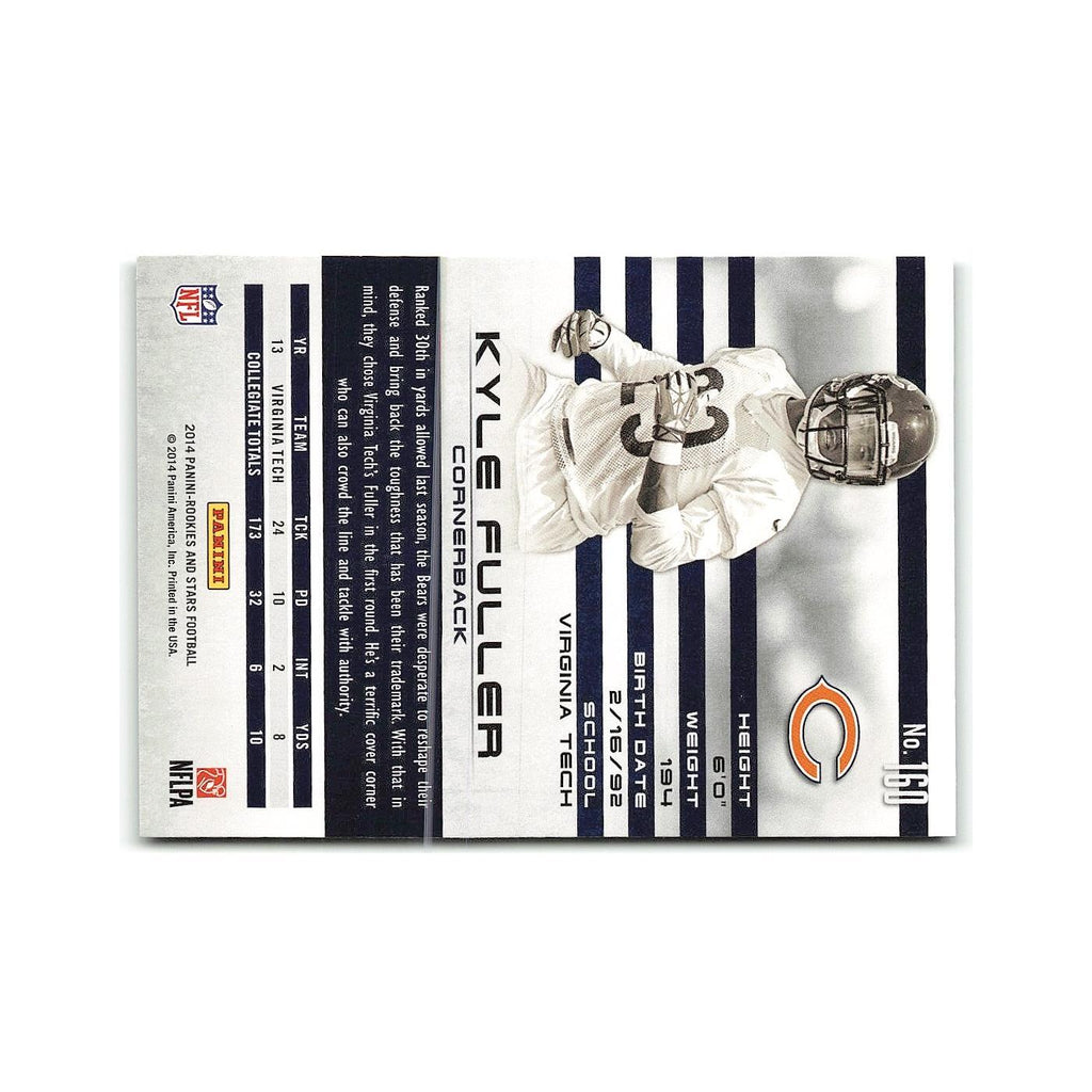 Kyle Fuller Rookie 2014 Panini Rookies & Stars #160 Chicago Bears NM