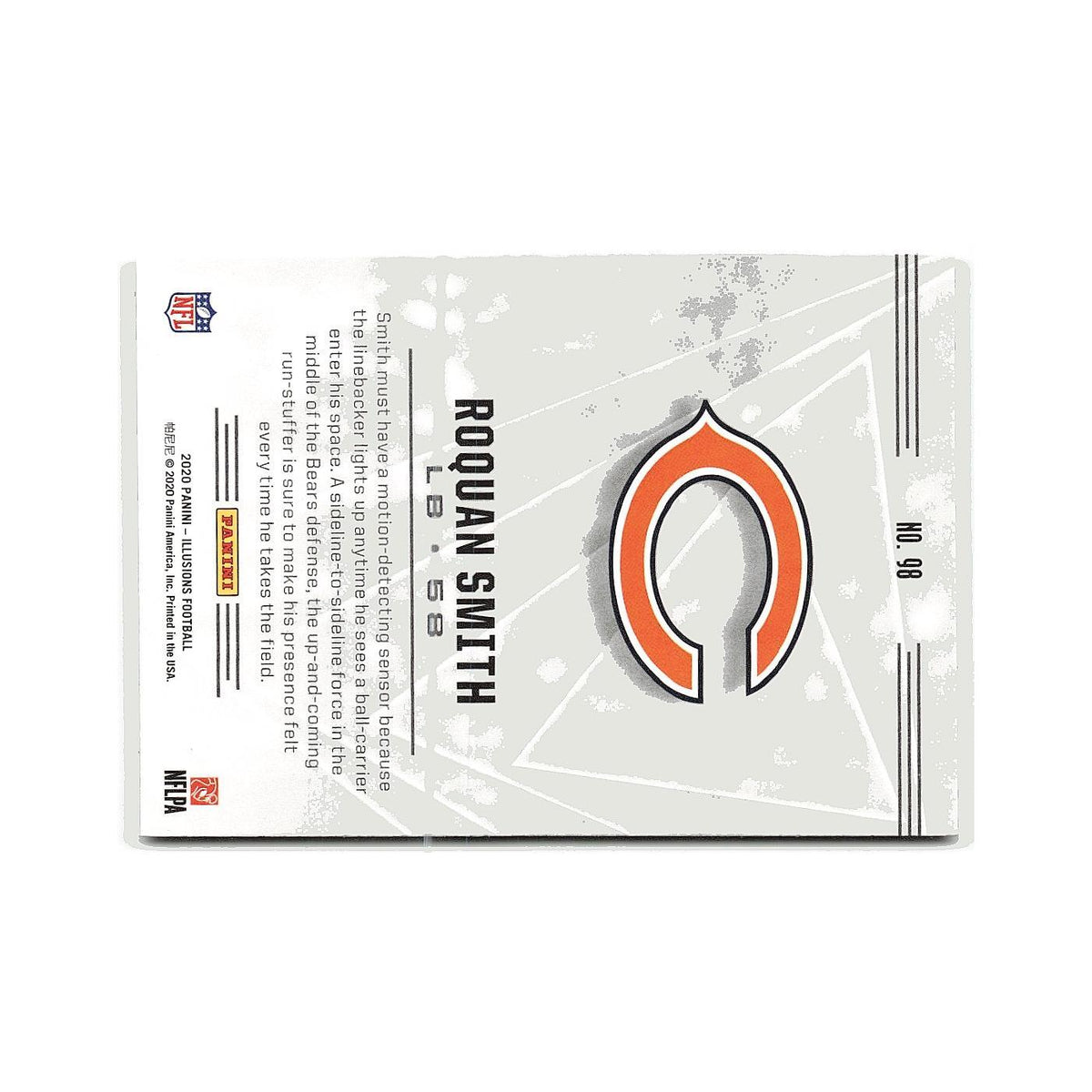 Roquan Smith 2020 Panini Illusions #98 Chicago Bears Football Card NM