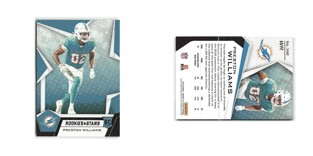 Preston Williams Rookie 2019 Panini Rookies & Stars #142 Miami Dolphins NM