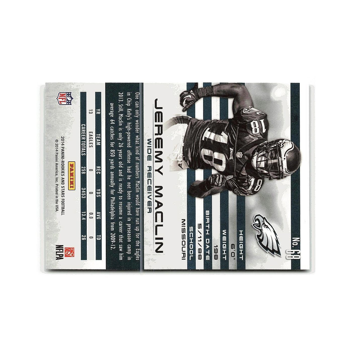 Jeremy Maclin 2014 Panini Rookies & Stars #68 Philadelphia Eagles NM