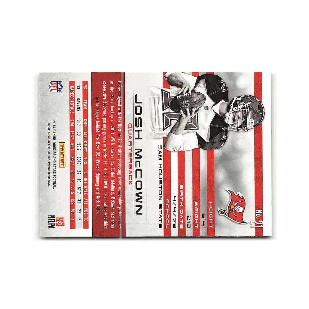 Josh McCown 2014 Panini Rookies & Stars #21 Tampa Bay Buccaneers NM