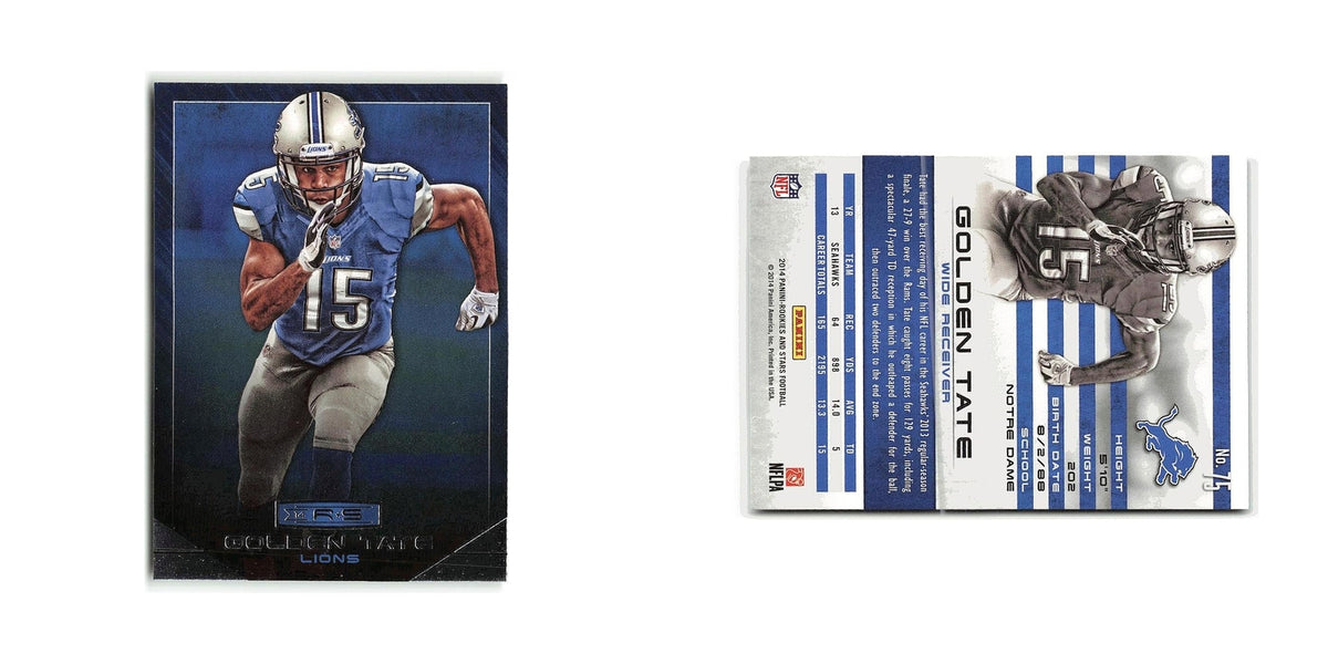 Golden Tate 2014 Panini Rookies & Stars #75 Detroit Lions Football Card NM