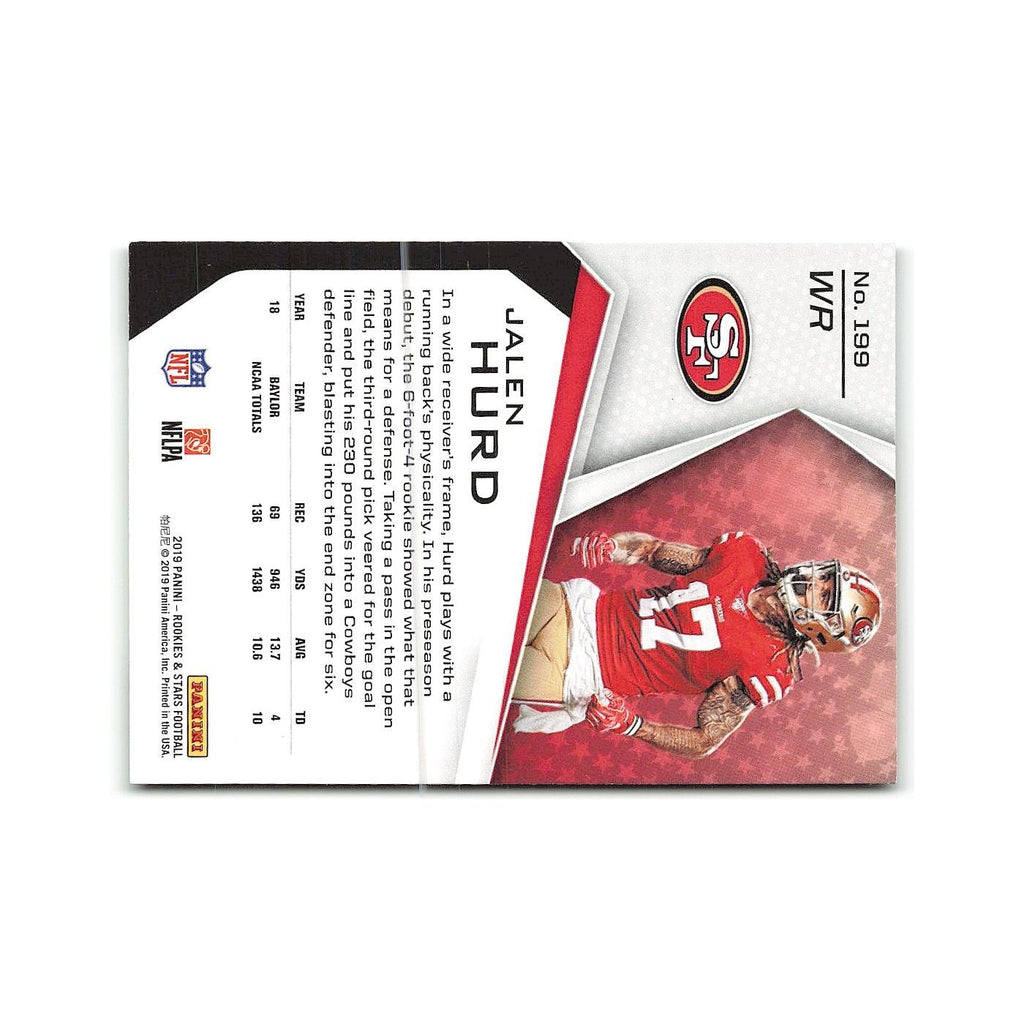 Jalen Hurd Rookie 2019 Panini Rookies & Stars #199 San Francisco 49ers NM