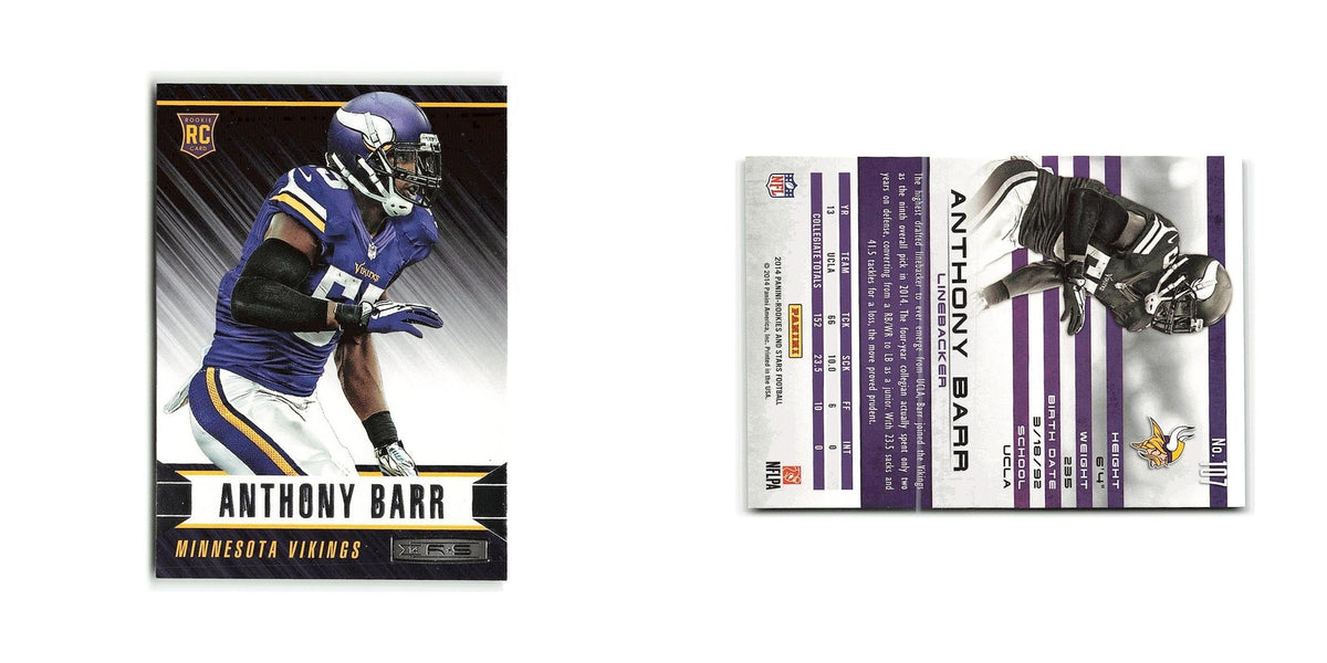 Anthony Barr Rookie 2014 Panini Rookies & Stars #107 Minnesota Vikings NM