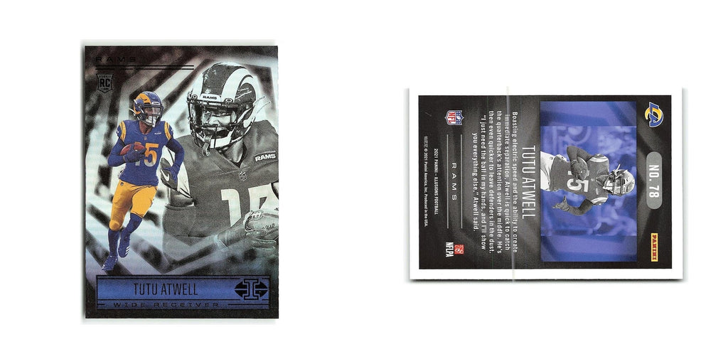 Tutu Atwell Rookie 2021 Panini Illusions #78 Los Angeles Rams Football Card NM