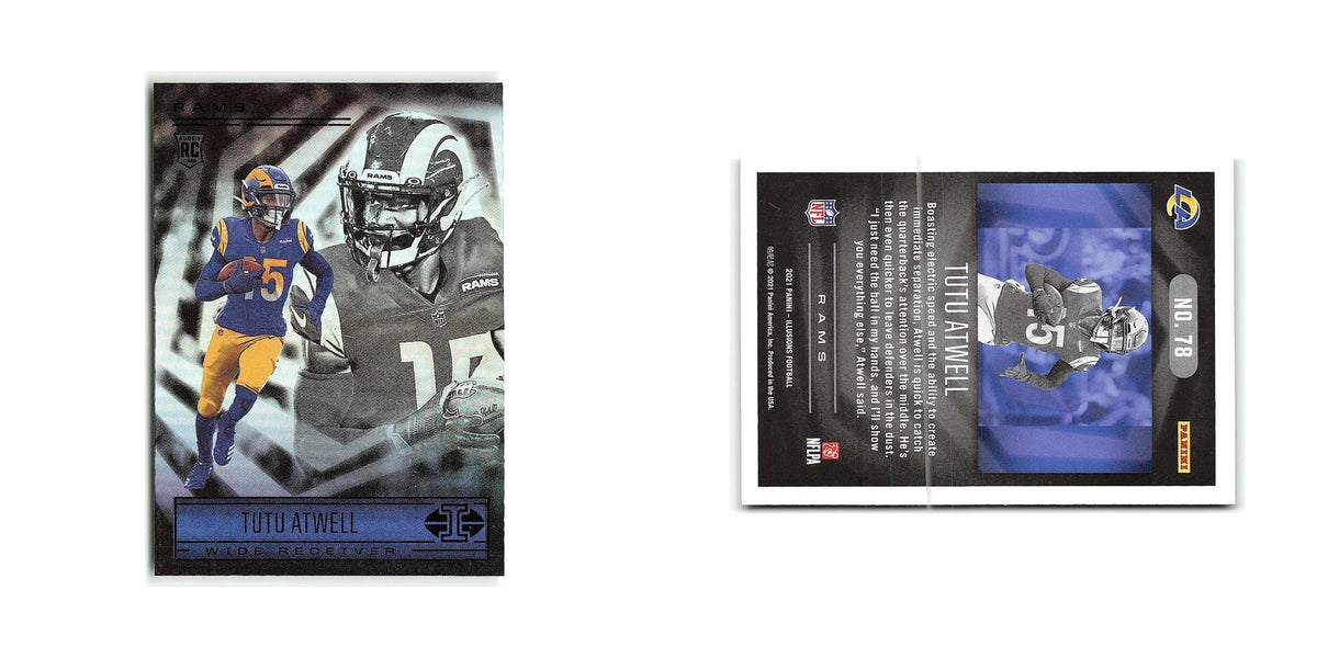 Tutu Atwell Rookie 2021 Panini Illusions #78 Los Angeles Rams Football Card NM