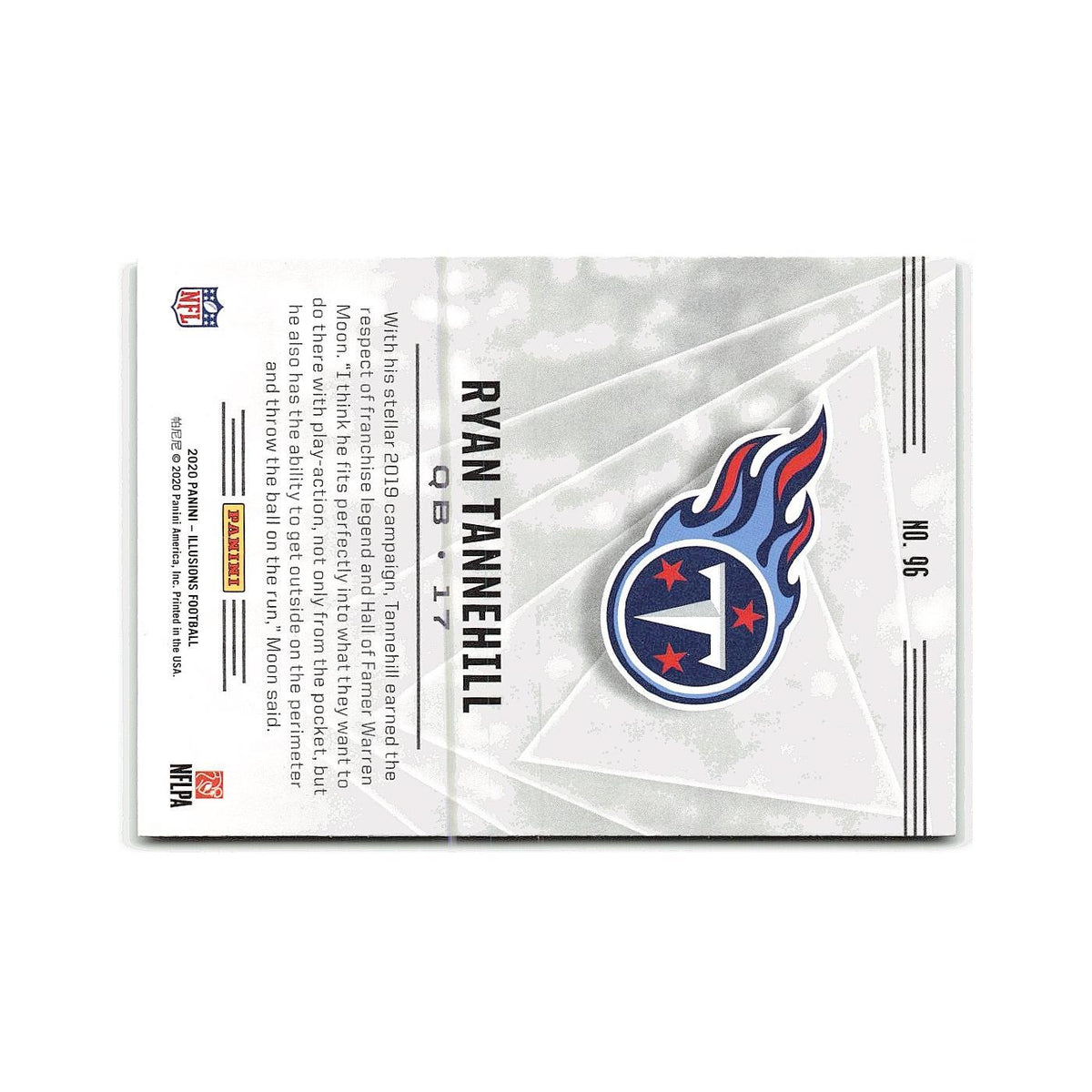 Ryan Tannehill 2020 Panini Illusions #96 Tennessee Titans Football Card NM