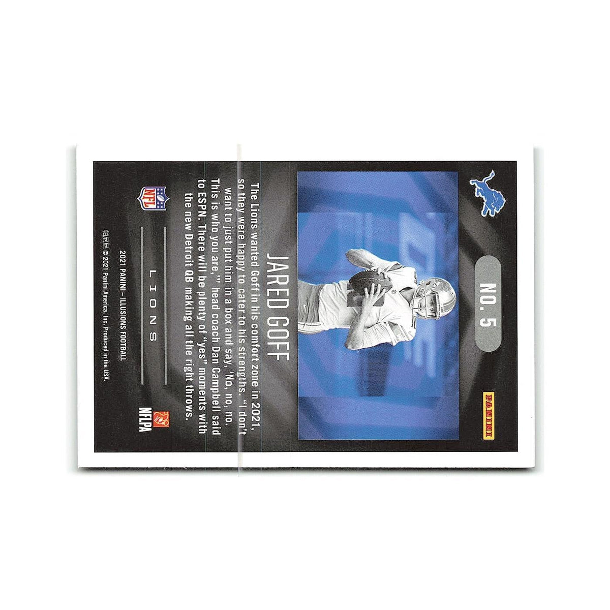 Jared Goff 2021 Panini Illusions #5 Detroit Lions Football Card NM