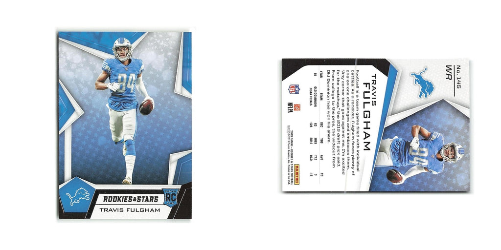 Travis Fulgham Rookie 2019 Panini Rookies & Stars #145 Detroit Lions NM