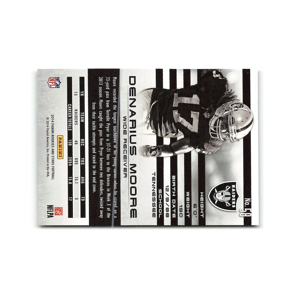 Denarius Moore 2014 Panini Rookies & Stars #58 Oakland Raiders Football Card NM