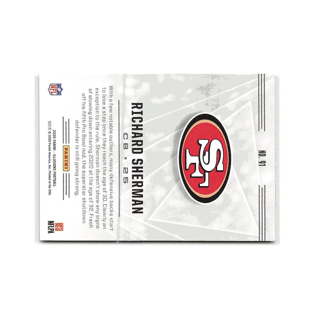 Richard Sherman 2020 Panini Illusions #91 San Francisco 49ers Football Card NM
