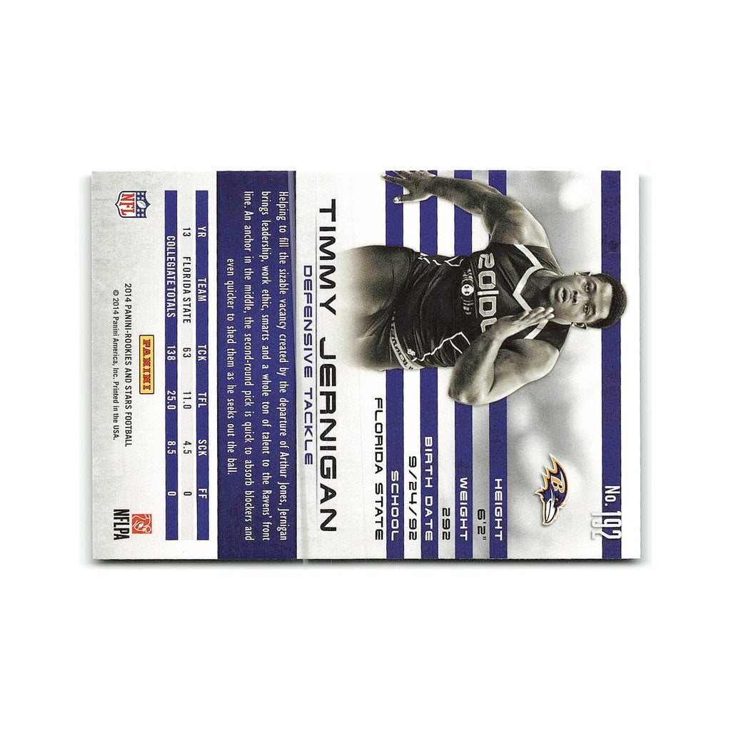Timmy Jernigan Rookie 2014 Panini Rookies & Stars #192 Baltimore Ravens NM