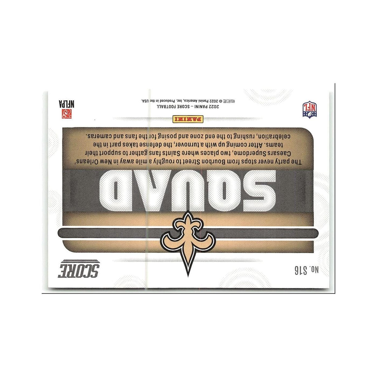 Squad 2022 Score #S16 New Orleans Saints Football Card NM