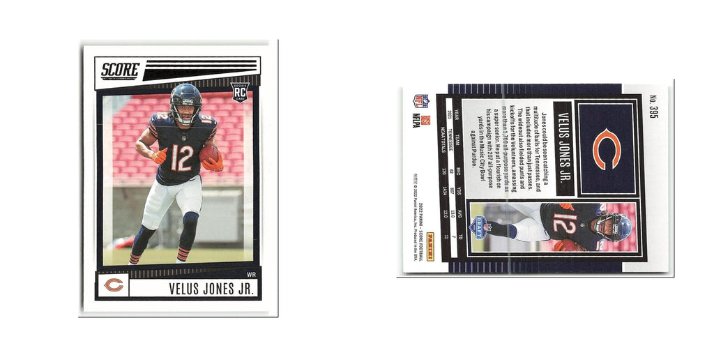 Velus Jones Jr. Rookie 2022 Score #395 Chicago Bears Football Card NM