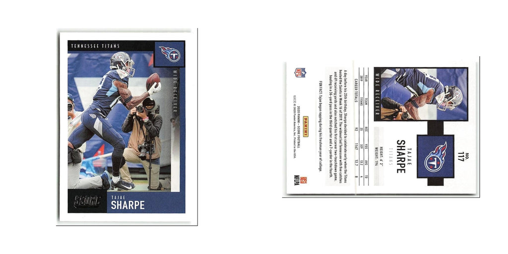 Tajae Sharpe 2020 Score #117 Tennessee Titans Football Card NM