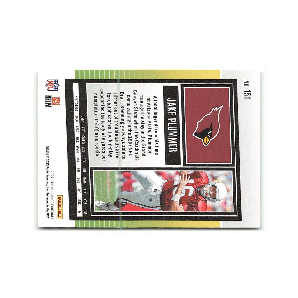Jake Plummer 2022 Score #151 Arizona Cardinals Football Card NM