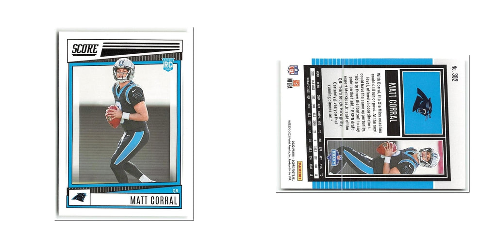 Matt Corral Rookie 2022 Score #302 Carolina Panthers Football Card NM